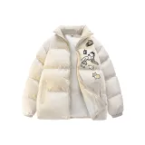 Белый хлопковый пуховик