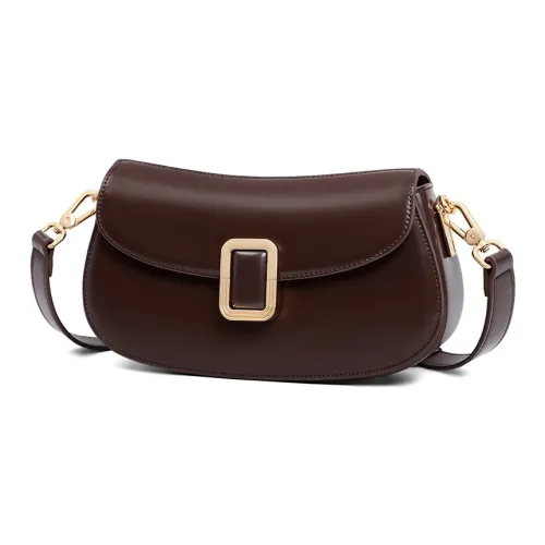 MILLIE'S Сумка через плечо из коровьей кожи сумка на плечо обычная женская кофейного анкор красного цвета