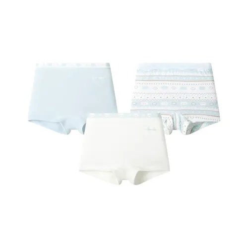 JIUSUIBAN Белый + Светло-синий + Белый и синий цвет Kids Нижнее белье