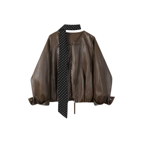 Udon House Кожа Куртка Унисекс