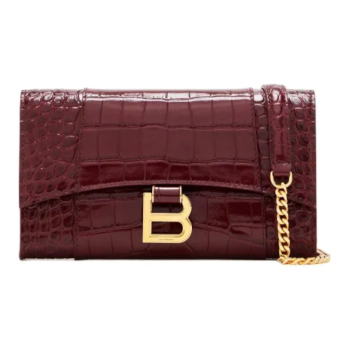 Balenciaga Телячья кожа Сумка через плечо Женская Бордовый Красный