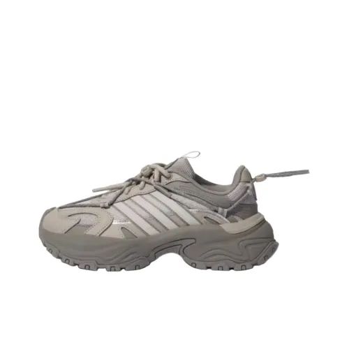 Adidas SHADOW FEVER противоскользящий низкий топ кроссовки с толстой подошвой унисекс бежево-серый