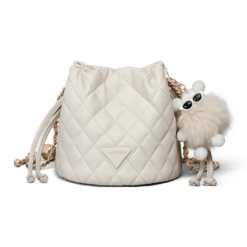 Younger Song Сумка-ведро из синтетической кожи через плечо стандартная женская цвет экрю