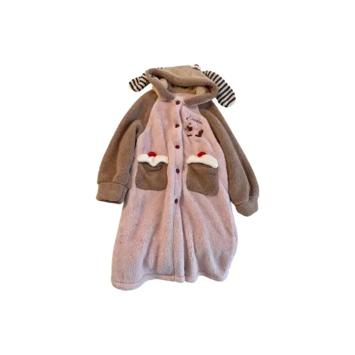 QIAOYUN Розовый Женские Банные халаты