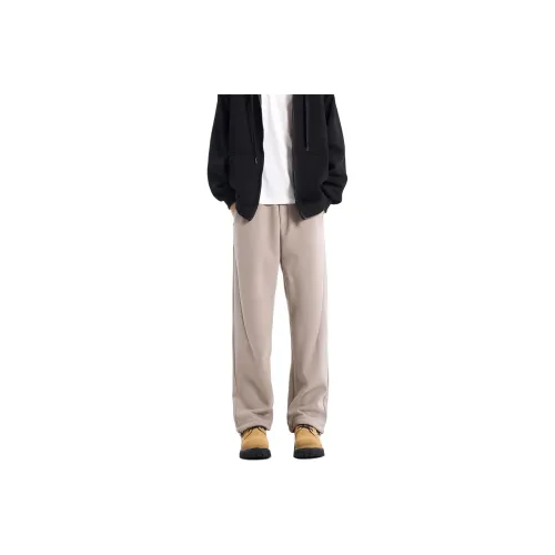 ENTONG Молочно-чайный Бежевый Унисекс Вязаные Спортивные Штаны