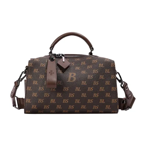 BASA BELA PVC Бостон Сумка Сумка через плечо Сумка на плечо Маленькая сумка Женская Коричневая