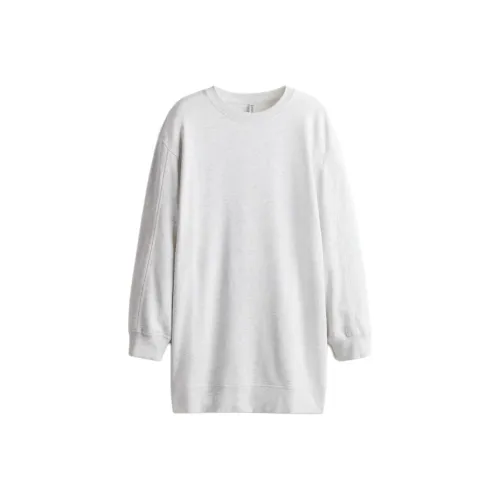 H M Светло-серый смешанный цвет женские длинные платья с длинными рукавами