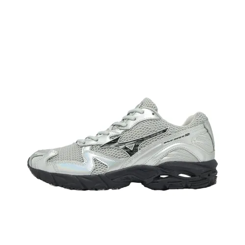 Mizuno Wave Rider 10 Дышащие Поддерживающие Беговые Кроссовки Унисекс Серебряные