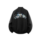 Черный хлопковый пуховик