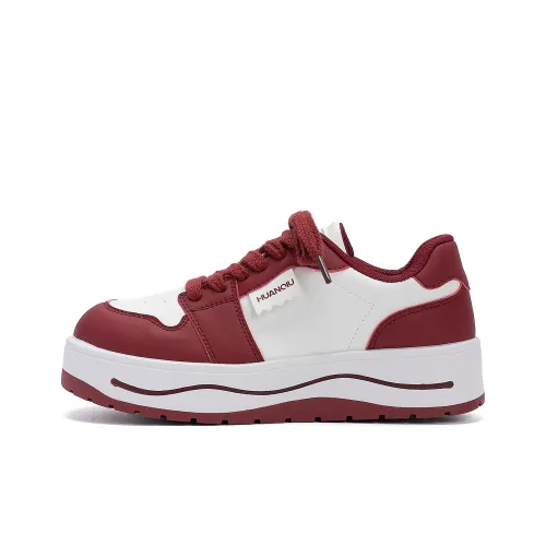 HUANQIU Покрытие Высота Увеличение Легкие Низкие Кроссовки для Скейтбординга Женские Бордовые