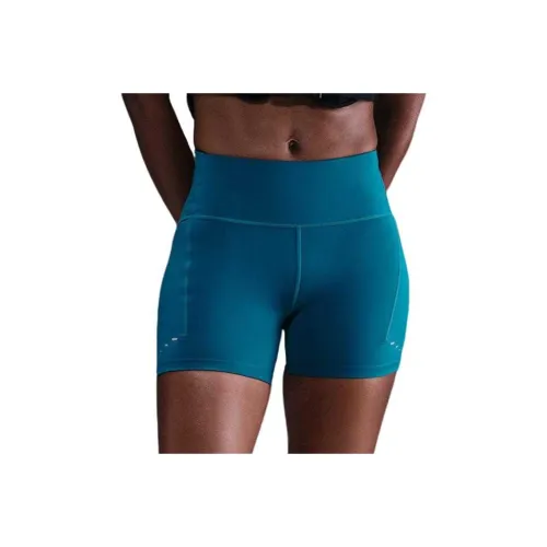 nike Глубокий зеленый Женские беговые шорты