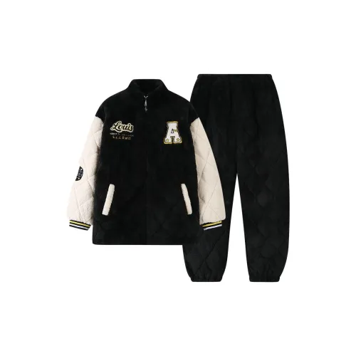 XIAOLIZI Черный Буква A Мужской Пижамный комплект