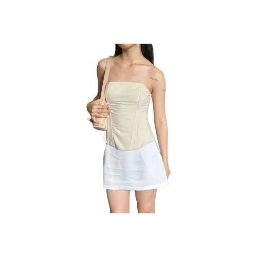 FTTHR Экрю Женские Топы без бретелек