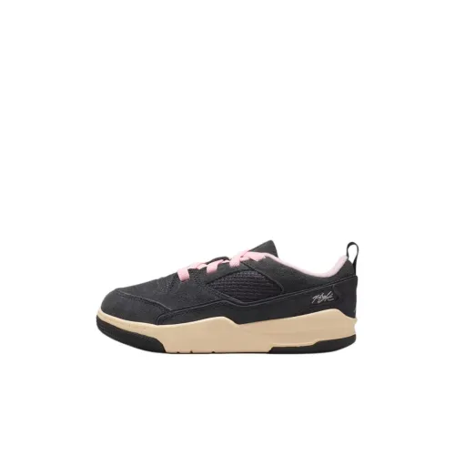 Jordan Flight Корт Дышащий Низкий Топ Детские Баскетбольные Кроссовки Черные для Детей Возраст 3-7 Лет