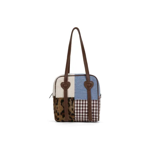 VANWALK ПУ (полиуретан) Сумка через плечо Стандартная Женская Морская соль Гороховый узор Кремовый Многоцветный