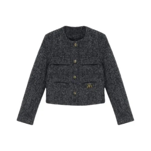 YGPRW Темно-серый Женский Короткий Пальто