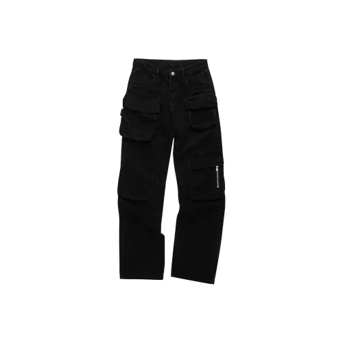 DITB Black Unisex Cargo Pants DITB Черные Унисекс Карго Брюки