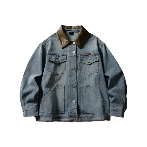 HOKLV Синий Унисекс Джинсовые куртки