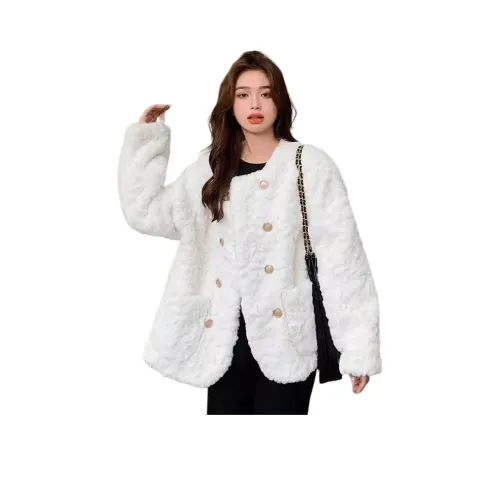 MDEHT Белый Женские Бархатные Куртки