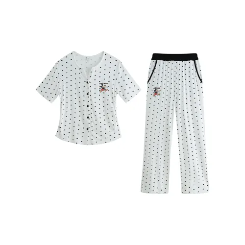 Disney Белый Женский Пижамный Комплект