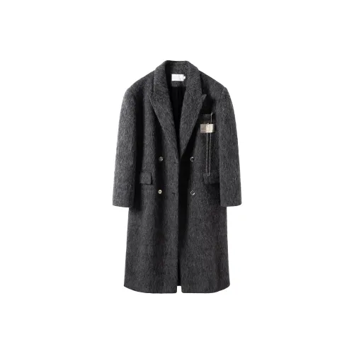 GOOSELIAR Темно-серый унисекс пальто