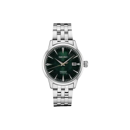 SEIKO Presage Series Механизм с ручным заводом часы с ремешком из нержавеющей стали 40 5 мм мужские часы зеленый циферблат