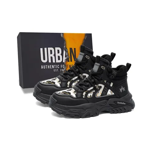URBAN AUTHENTIC Термический Увеличение Высоты Устойчивый к Износу Противоскользящий Высокий Топ Массивные Кроссовки Мужские