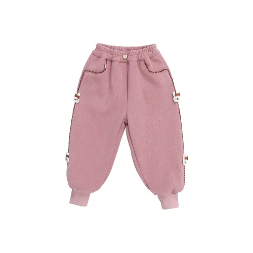 RHOBESAM Pandingding Боковые швы Флисовые Брюки Розовые Kids Тренировочные Штаны