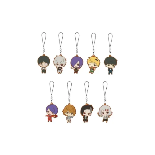 BANDAI Capsule Rubber Charm Tokyo Ghoul Lucky Draw Single Capsule Toy Целая коробка 9 шт