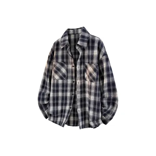 PLQV Темно-синие мужские рубашки