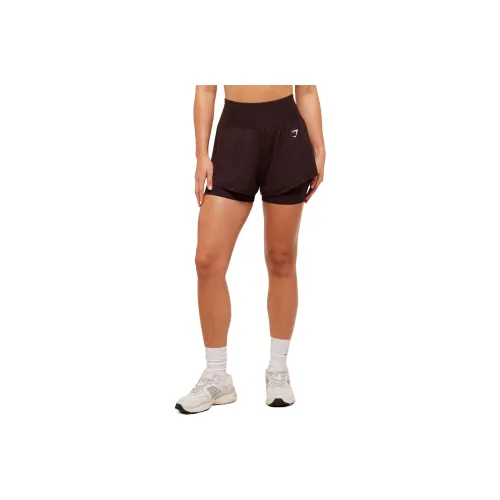 GYMSHARK Rich Umber Red Women's Athletic Shorts GYMSHARK Богатый Умбра Красный Женские Спортивные Шорты