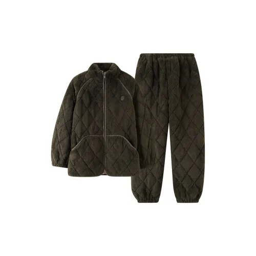 XIAOLIZI Коричневый Зеленый Мужской Пижамный Комплект