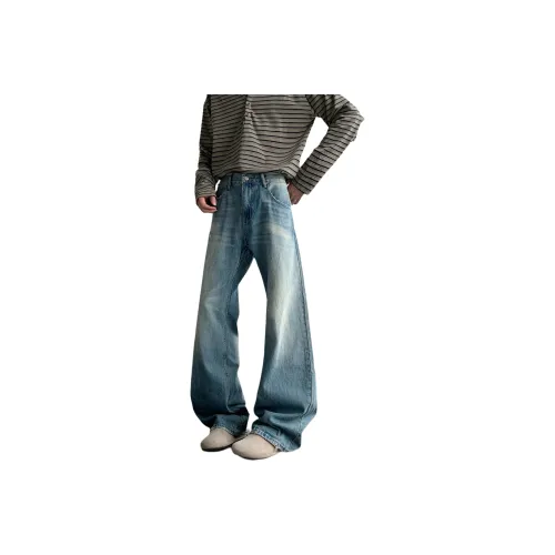 PISYPOX Blue Unisex Jeans PISYPOX Синий Унисекс Джинсы