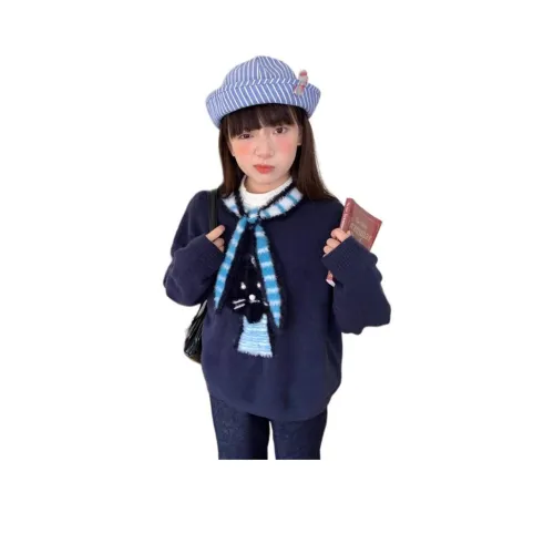 MDEHT Темно-синий женский трикотаж