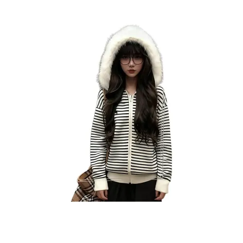 HNUF Черно-белый полосатый топ женский трикотаж