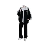 Чёрный (Пальто + Брюки) Весенний Осенний