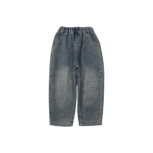 RHOBESAM Mingbao Модный Kids Задний карман Аппликация Медведь Джинсы Цвет на изображении Kids Джинсы