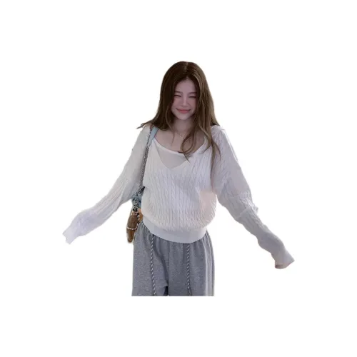 MDEHT Белый Женский Трикотаж