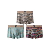 [Винтаж Этнический Стиль] Светлый Абрикос С принтом - Серый Зеленый С принтом - Королевский Синий С принтом (3 упаковки)