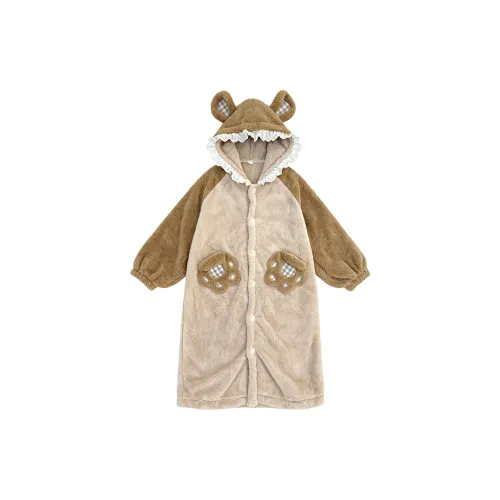 QIAOYUN Медведь Женские Банные халаты