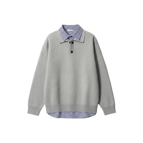 GANGZAI Серый Унисекс Трикотаж