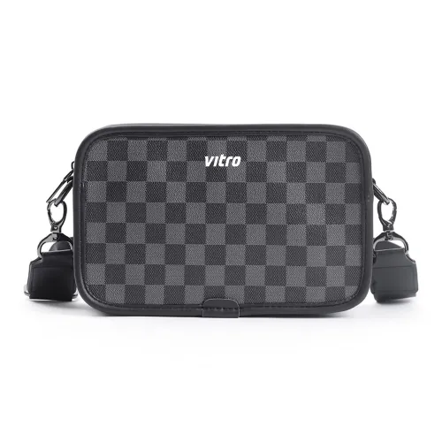 VITRO ПУ (полиуретан) Сумка через плечо Мужская Квадратная Узорная Зеленая Кофейная