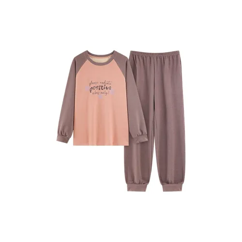 GOYN Кофейный Розовый Женский Пижамный Комплект