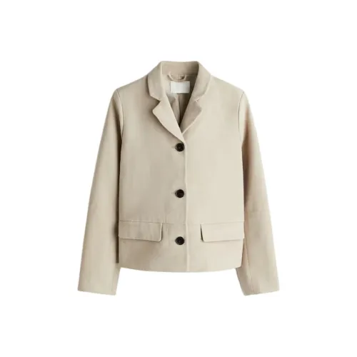 H M Light Beige Women's Jackets H M Светло-бежевые женские куртки