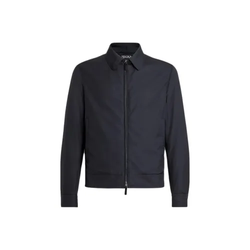 Ermenegildo Zegna Мужские куртки морского синего цвета