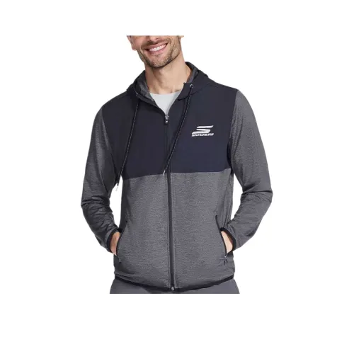 Skechers Черный Серый BKCC Мужские Свитшоты