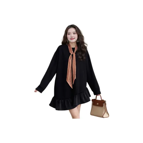 Wbwq Длинное платье с длинными рукавами женское