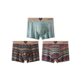 [Винтаж Этнический Стиль] Серый Зеленый С принтом - Черный С принтом - Королевский Синий С принтом (3 упаковки)