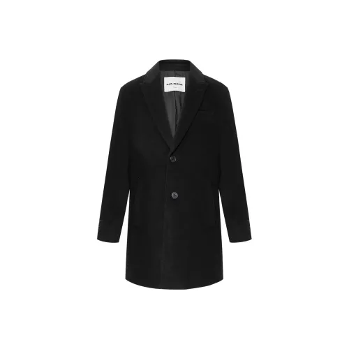 LESS IS MORE Черный 24DYR9321S Мужское пальто