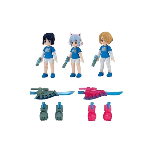 BANDAI Вода Пистолет Shooter Девичий Сборка Подвижный Счастливый Draw Одиночная Капсульная игрушка Цельная коробка 5 шт